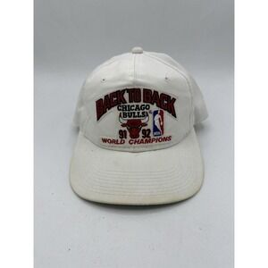 Vintage‎ Chicago Bulls Hat Sports Specialties White Twill Snapback Cap 90s NBA